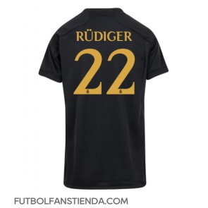 Real Madrid Antonio Rudiger #22 Tercera Equipación Mujer 2023-24 Manga Corta